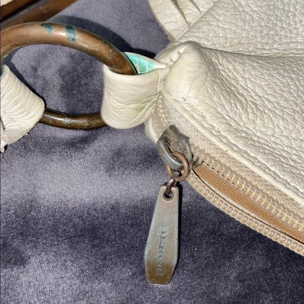 Vintage Berge Leather Fringed Shoulder Bag made in Italy